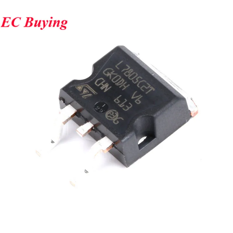 10pcs/5pc L7805 7805 L7805CD2T L7805C2T L7805CD2T-TR TO-263 5V Voltage Regulator Chip IC Integrated Circuit