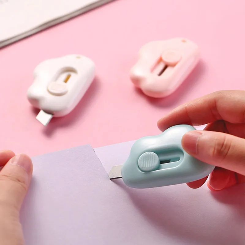 1/3pcs Mini Cloud Cute Utility Knife Portable Hand Tools Unpack Express Paper Cutter School Office Pocket Knife Cutting Supplies