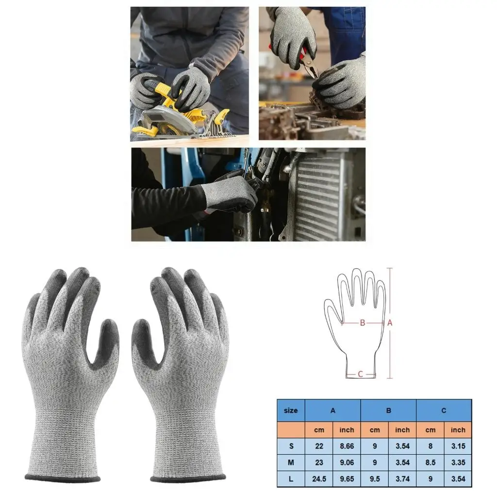  Breathable Antislip Safety Gloves With Flexible Grip Suitable for Industrial Workers and Labor Protective Demanding Jobs