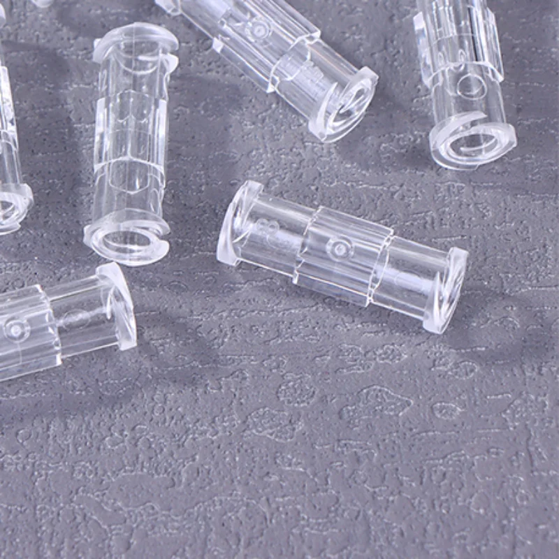10Pcs Leak Proof Double Helix  Sterile Luer Lock Adapter Transparent Plastic Syringe Connector For Veterinary