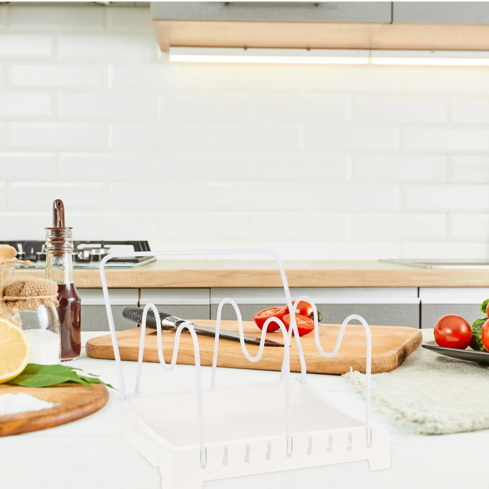 

Kitchen Storage Rack Nordic -Saving Chopping Board Holder For Thick Utensils Pot Covers Organizer Household Storage