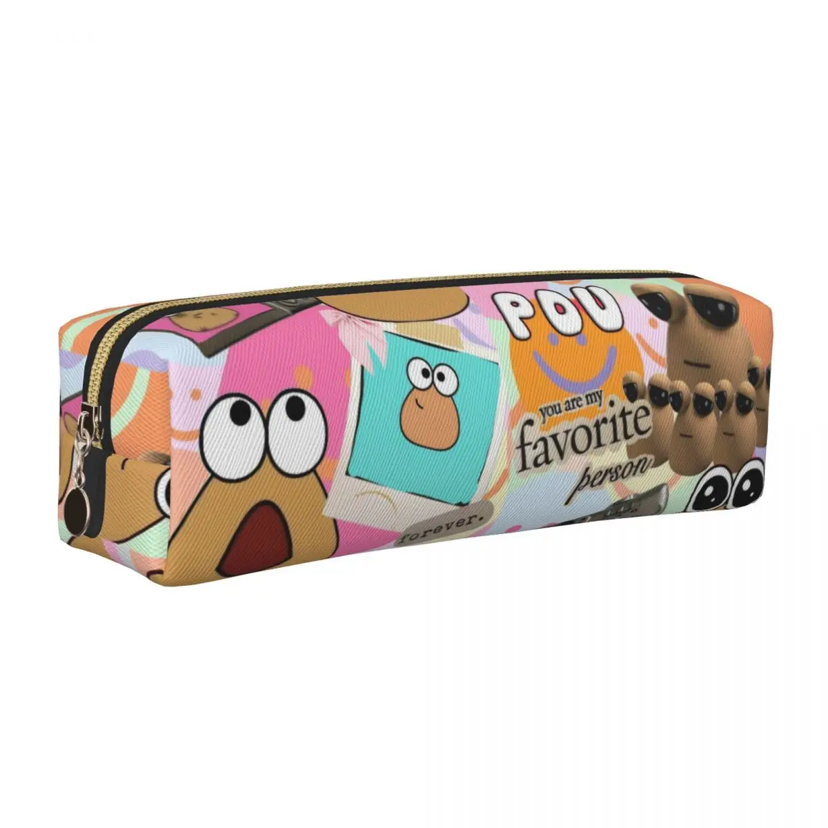 

My Pet Alien Pou Pencil Case Game Cartoon Pen Bag Girls Boys Big Capacity Students School Gifts Pencilcases