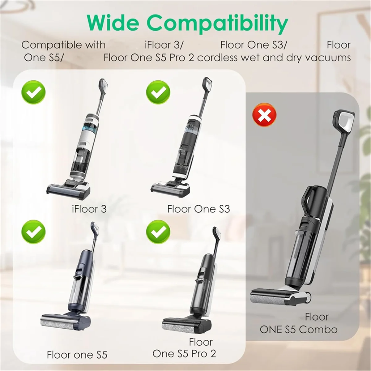 FZFZ HEPA Filters Replacement for IFloor 3, Floor One S3, Floor One S5, Floor One S5 Pro Cordless Wet Dry Vacuum Parts