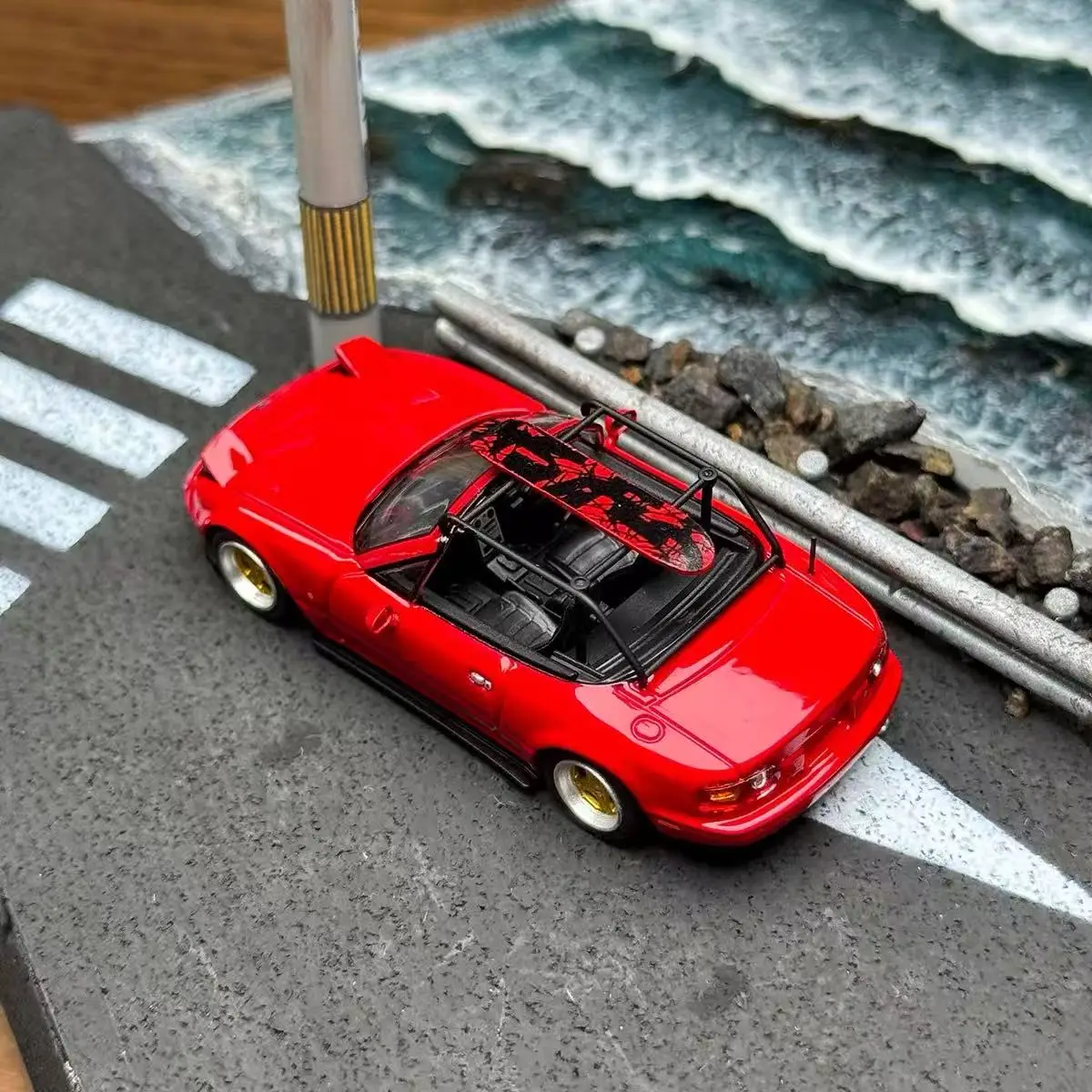 Mazad Micro Turbo MT MX5, литая под давлением модель автомобиля из сплава в масштабе 1/64, игрушки для мальчиков, подарок