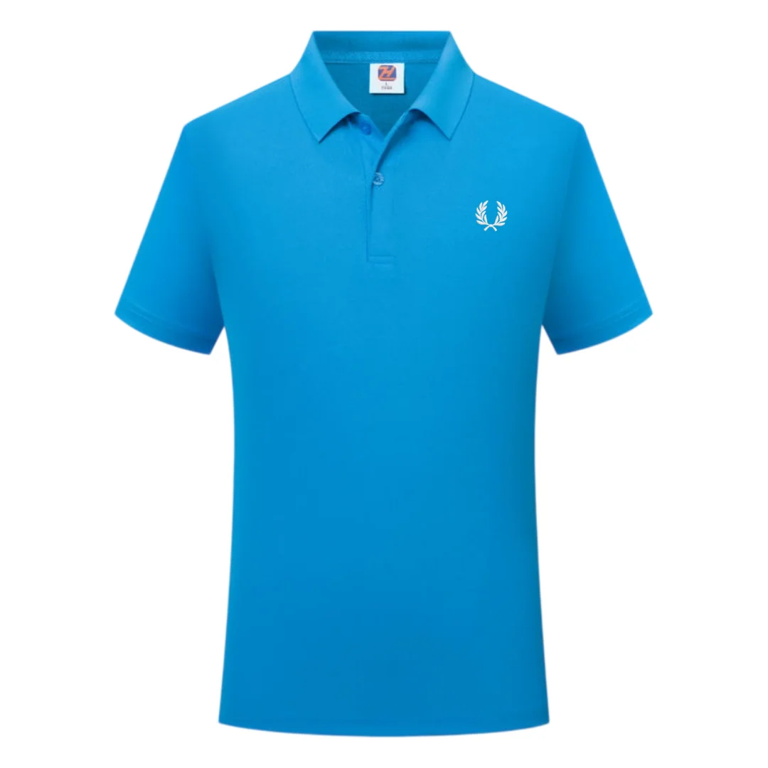 Fred Perry POLO, Men's Fred Perry light luxury street fashion polo, FP business casual embroidery breathable polo shirt