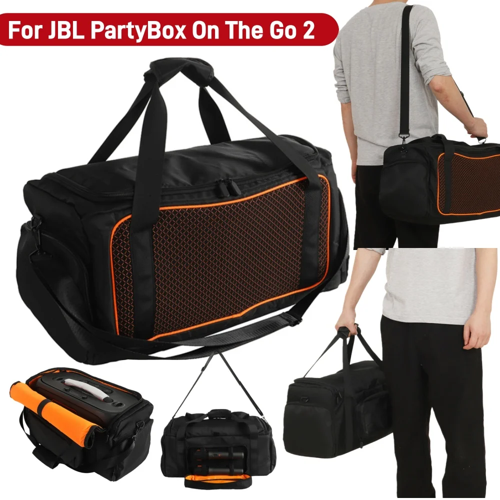 

Дорожная сумка для хранения JBL PartyBox On The Go 2 с плечевым ремнем, портативная сумка-переноска для колонки, аксессуары для колонок
