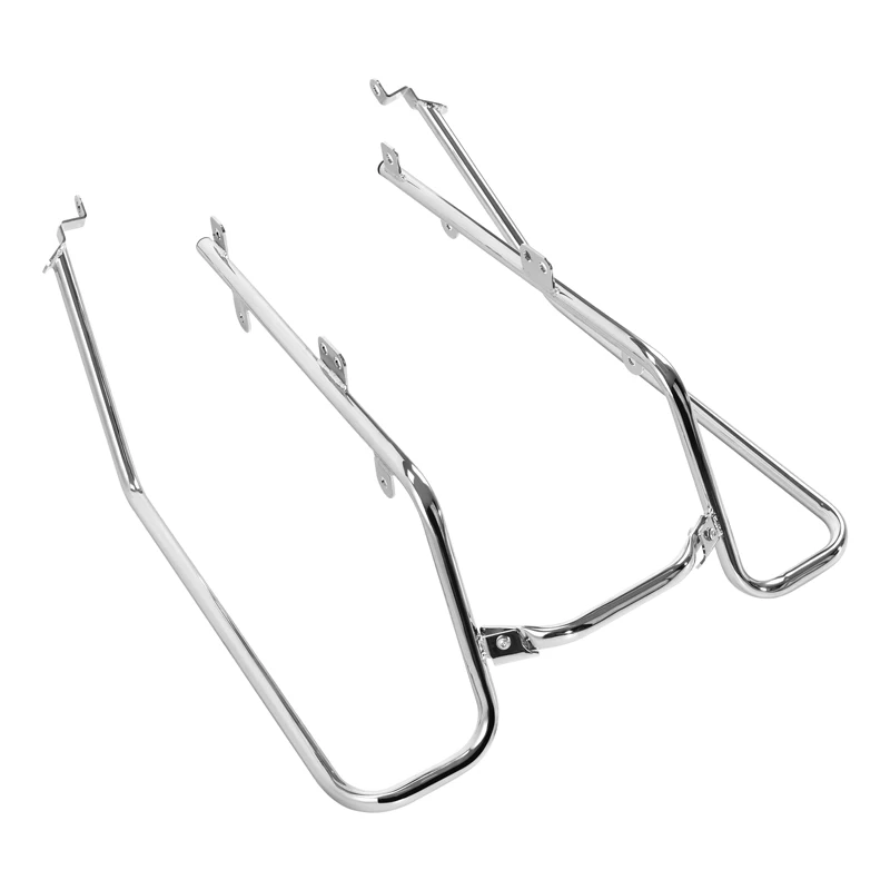 

Motorcycle Chrome Saddlebag Conversion Bracket Fit For Harley Dyna Street Bob Low Rider