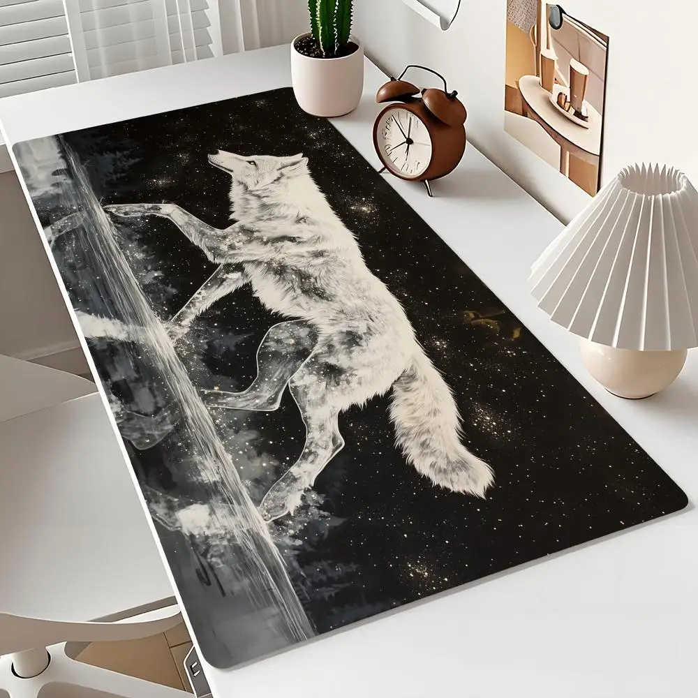 

Unique wolf pattern design large Mouse Pad Desk Mat Gaming mats desk accessories office mousepad table mats mauspad muismat