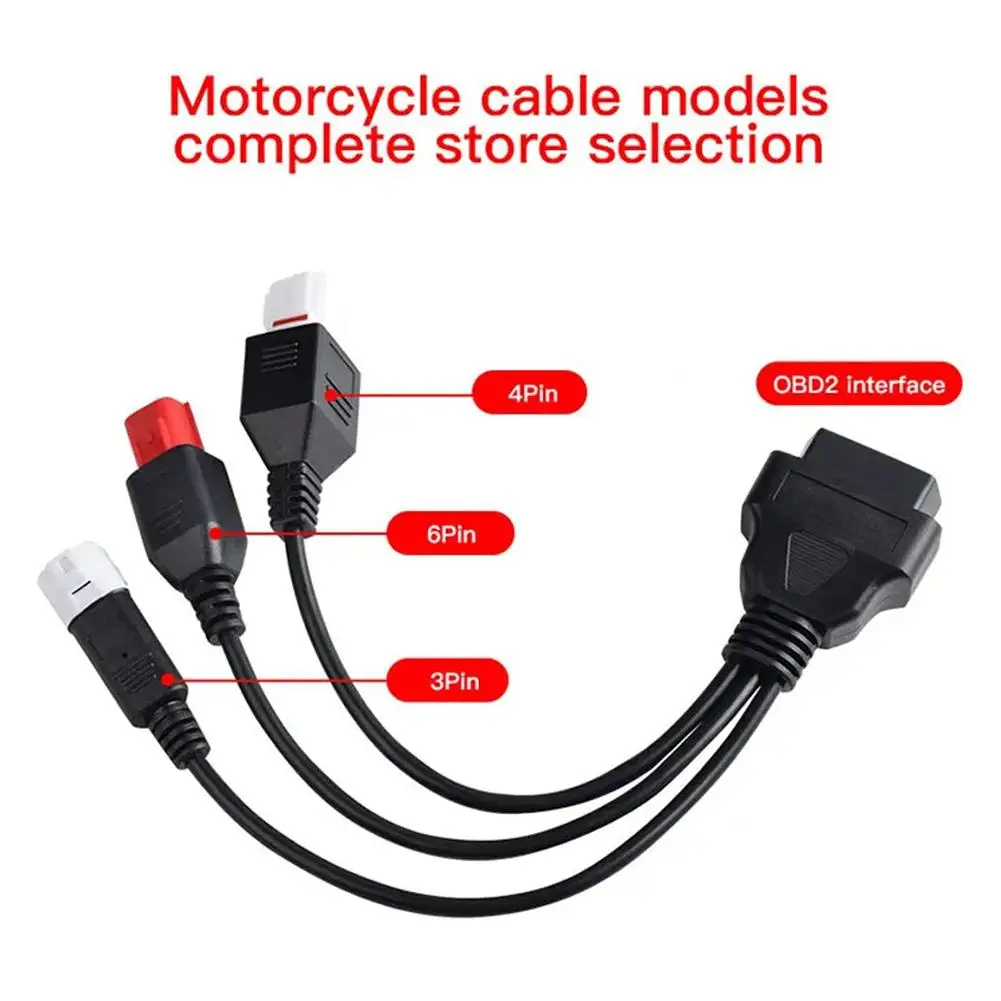 

16-контактный разветвительный кабель OBD 1 на 3 (3P+4Pin+6Pin) для диагностики мотоциклов Honda Yamaha U5J4