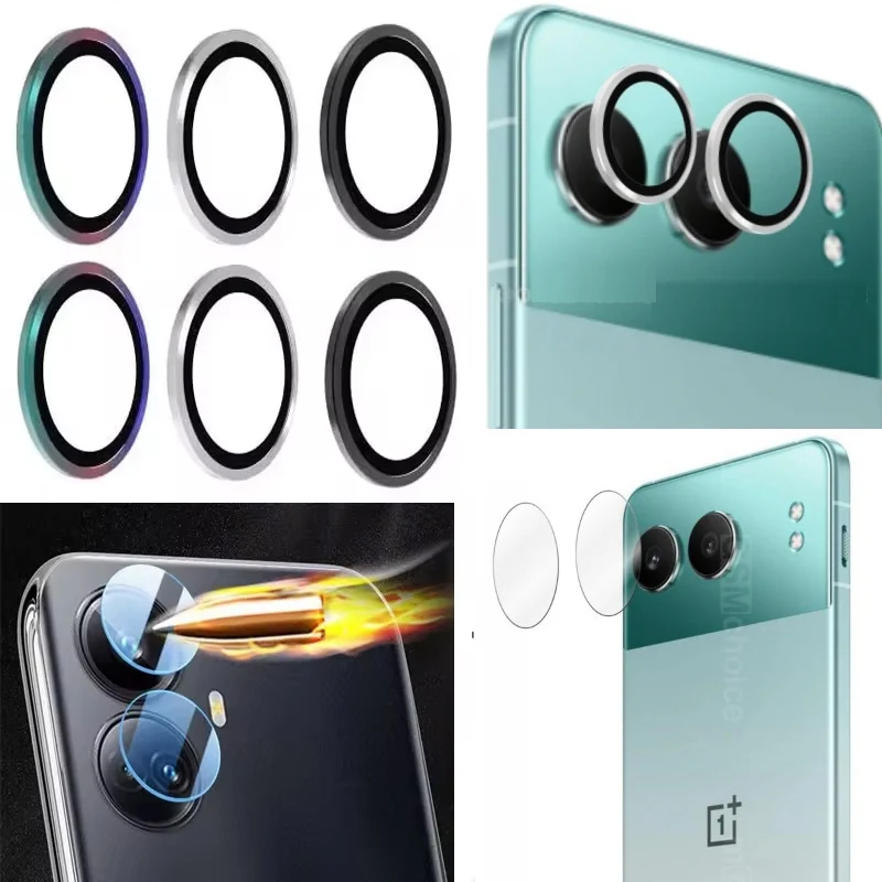 Tempered Glass Lens Protector for OnePlus Nord 4 Camera Hard Film Colorful Metal Transparent Anti Break Hard Glass Lens Film