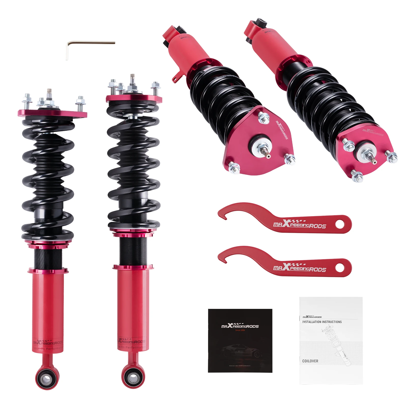 

MaXpeedingrods Coilovers Shocks For Lexus GS300 98-05 GS400 98-00 GS430 01-05 Full Adjustable Coilovers Lowering Suspension Kit