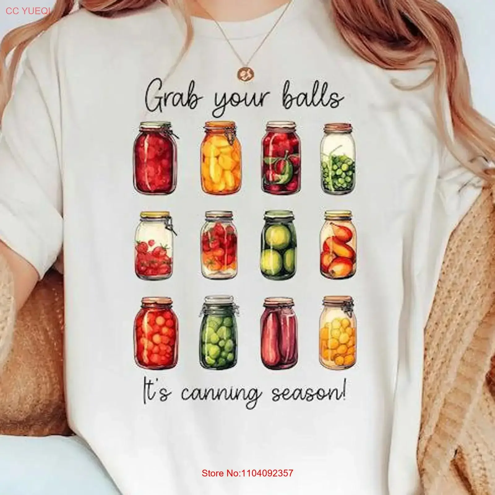 Grab Your Balls It's Canning Season T Shirt Funny Gardener Garden Pickle Jar  vintage Washed Unisex Slightly