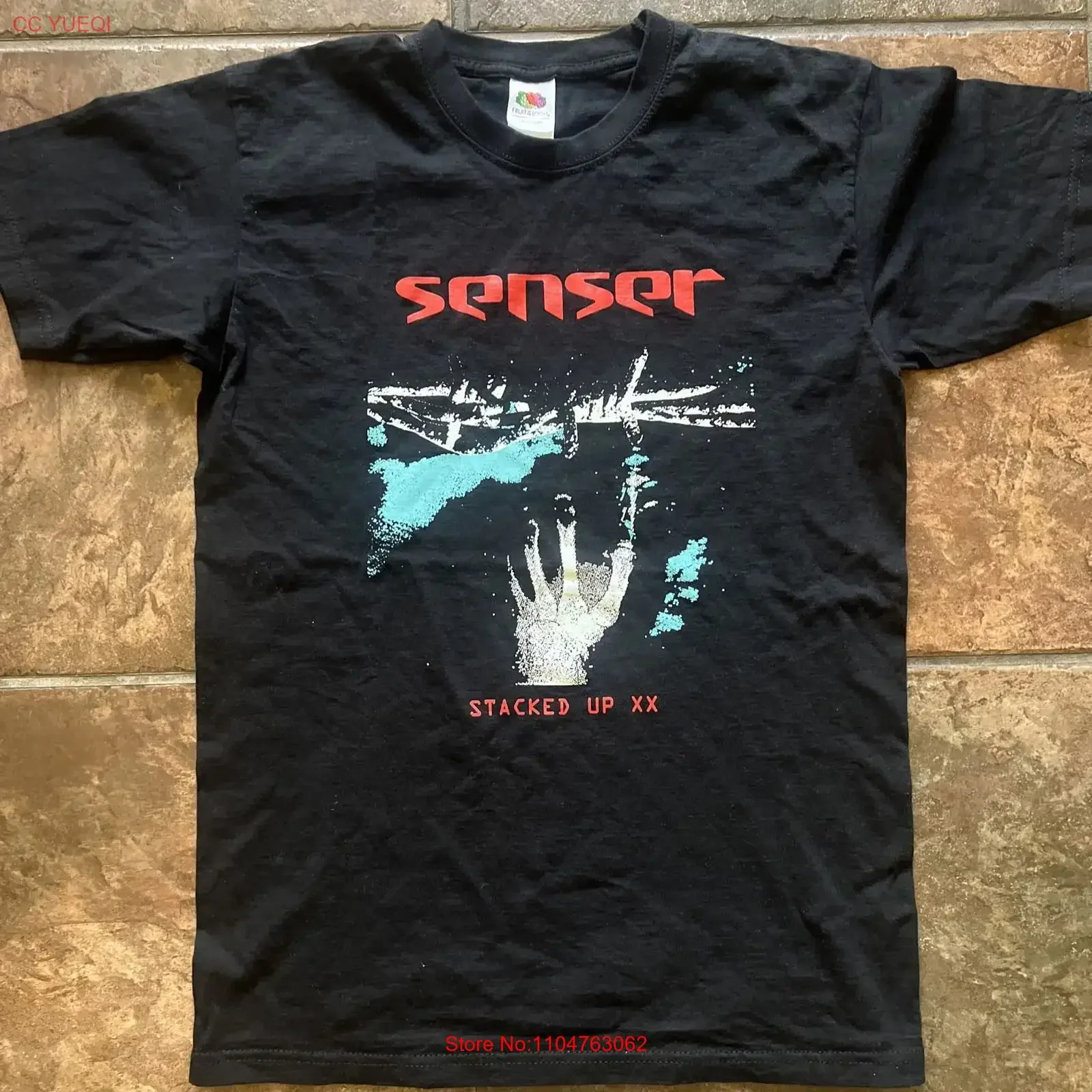 T-shirt vintage Senser Stacked Up Rage Against Machine Skate Punk Ozric Prodigy vintage lavé unisexe confortable