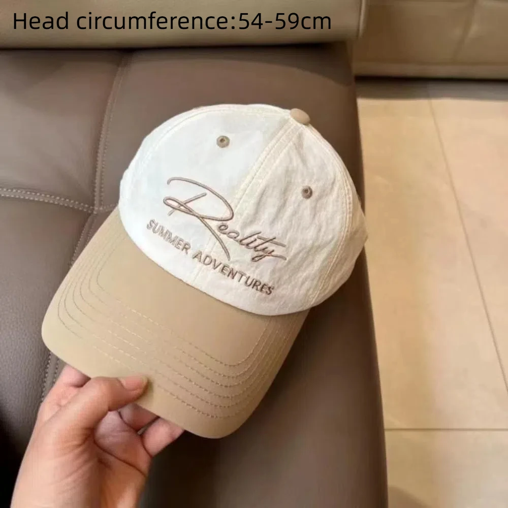 الكورية نمط التجفيف السريع قبعة بيسبول لينة الشمس واقية أفضل قبعة التطريز الأبجدية المرأة قبعة الصيف في الهواء الطلق #6