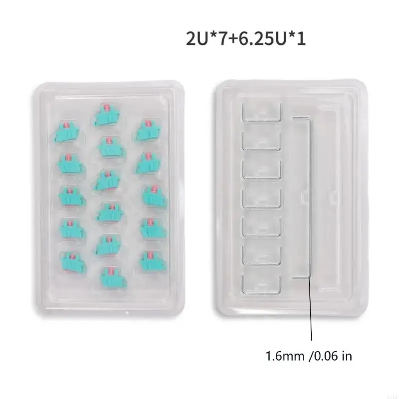 Pack of 8 POM Steel Plate Stabilizers for Mechanical Keyboards Silents Toolless Installation K1KF