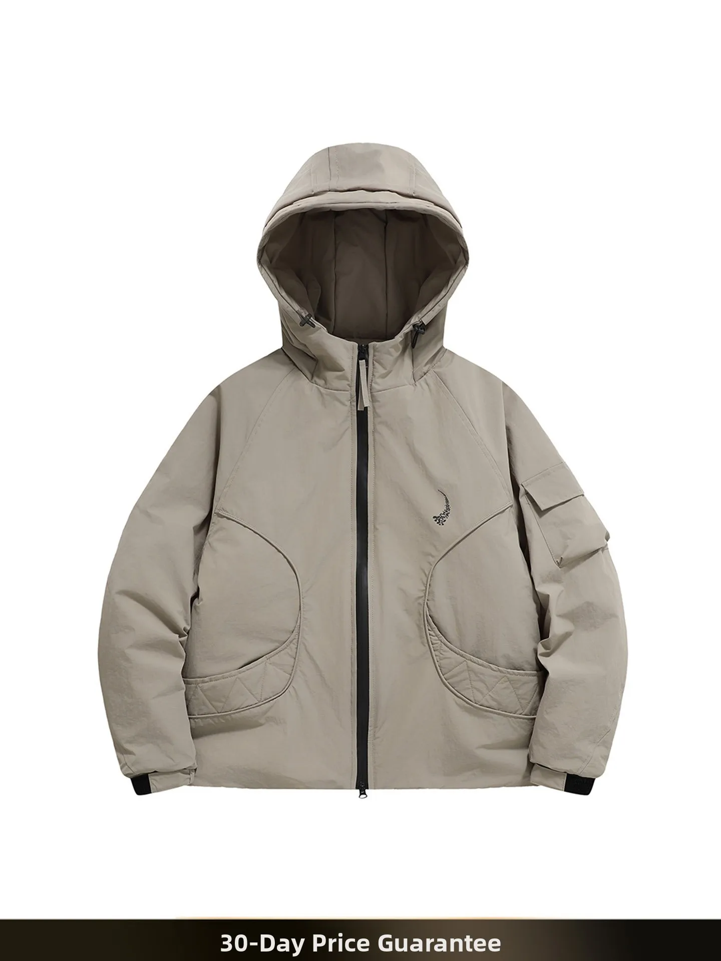 

Nted American Retro Deconstructed Patchwork Hooded Cotton Jaet Loose Warm Couple Cotton Clothes Hoodie Outerwear