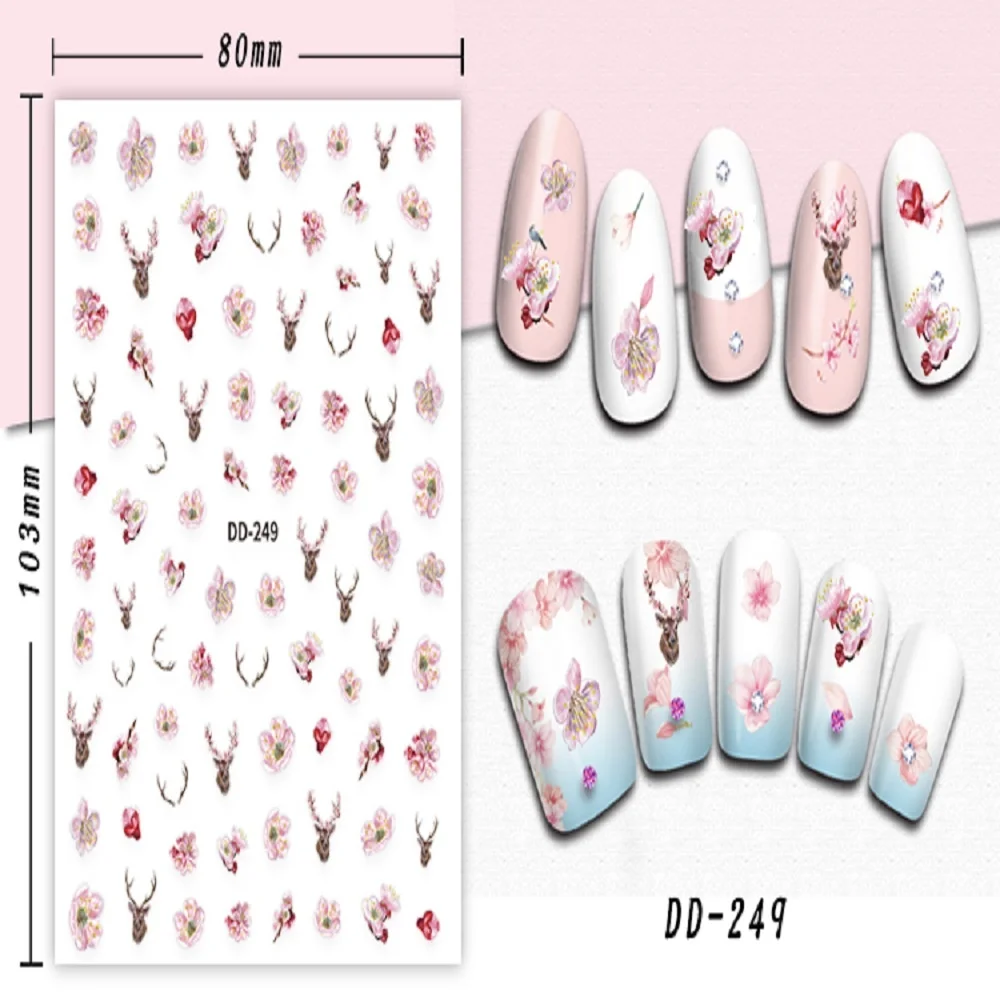 

100/200/300pc Random Nail Art Stickers Brand Logo Customization Wholesale Manicure Decorative Decals Women DIY Nail Art Stickers