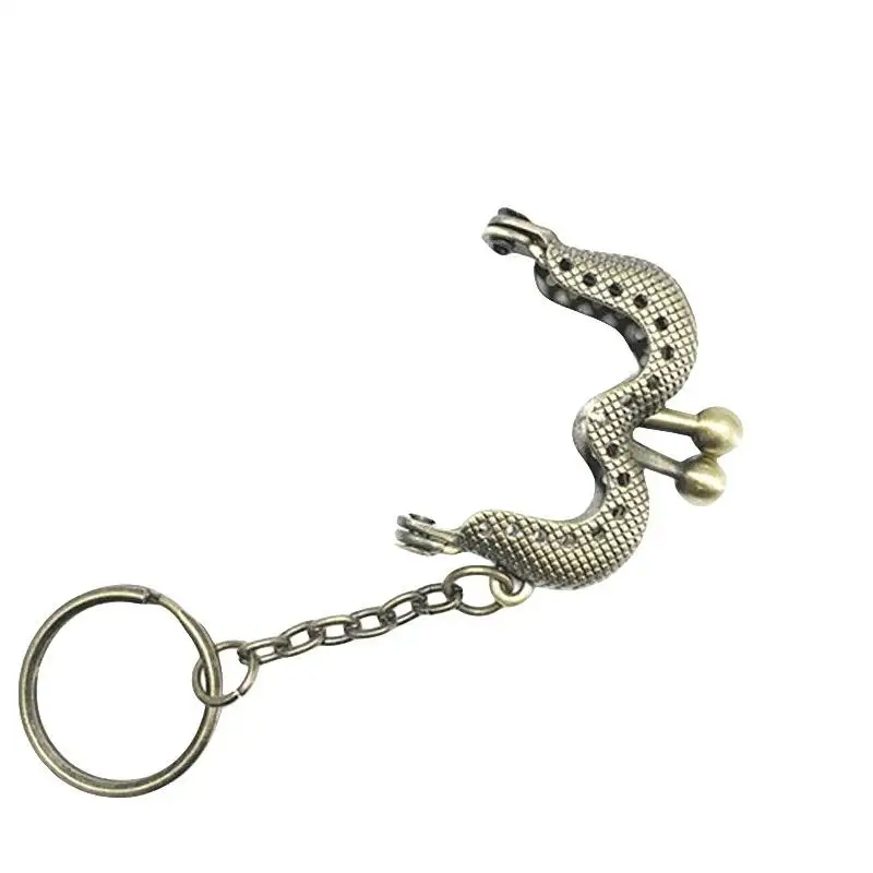 1 Stück DIY-Bastelzubehör für Geldbörsen, Mini, niedlich, 4 cm, Metall-Münzbeutel, Geldbörsenrahmen mit Schlüsselanhänger, Kussverschluss – Detail 7