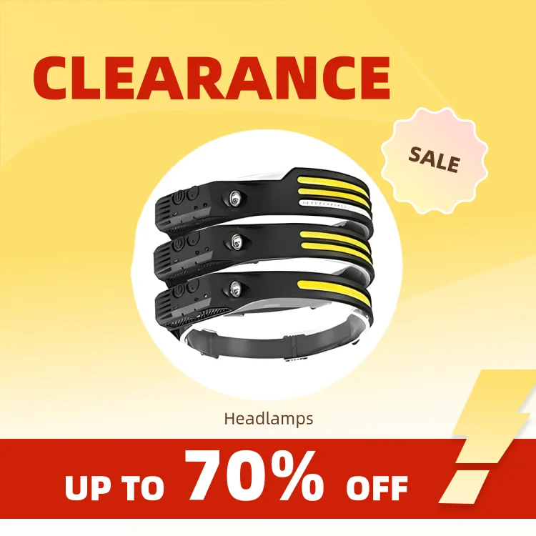 Clearance_Faro Lampada da lavoro portatile montata sulla testa, proiettore ricaricabile, luce da pesca all'aperto multifunzionale, forte corsa