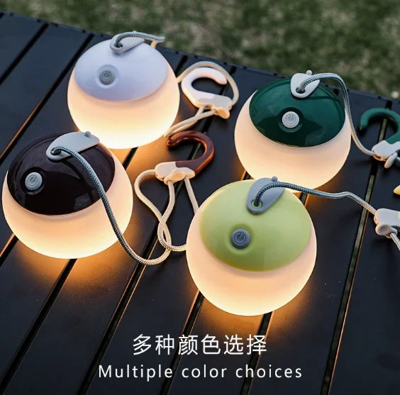 New multifunctional retro camping USB charging LED tent outdoor horse light handheld light silicone camping light