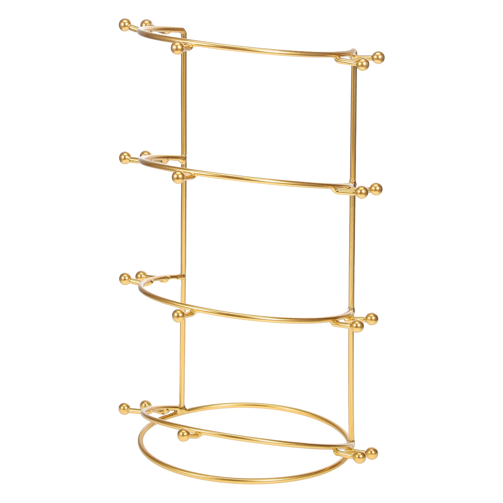 

4-Tier Metal Crown Display Stand Headband Organizer Storage Rack for Bridal Crowns Necklaces Crown Display Rack