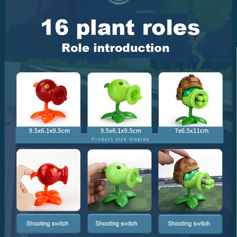 PVZ 2 Character Mini Figurine Complete Collection Peashooter Figure Scene Map Accessory Indoor Decor Holiday Collectible Gift