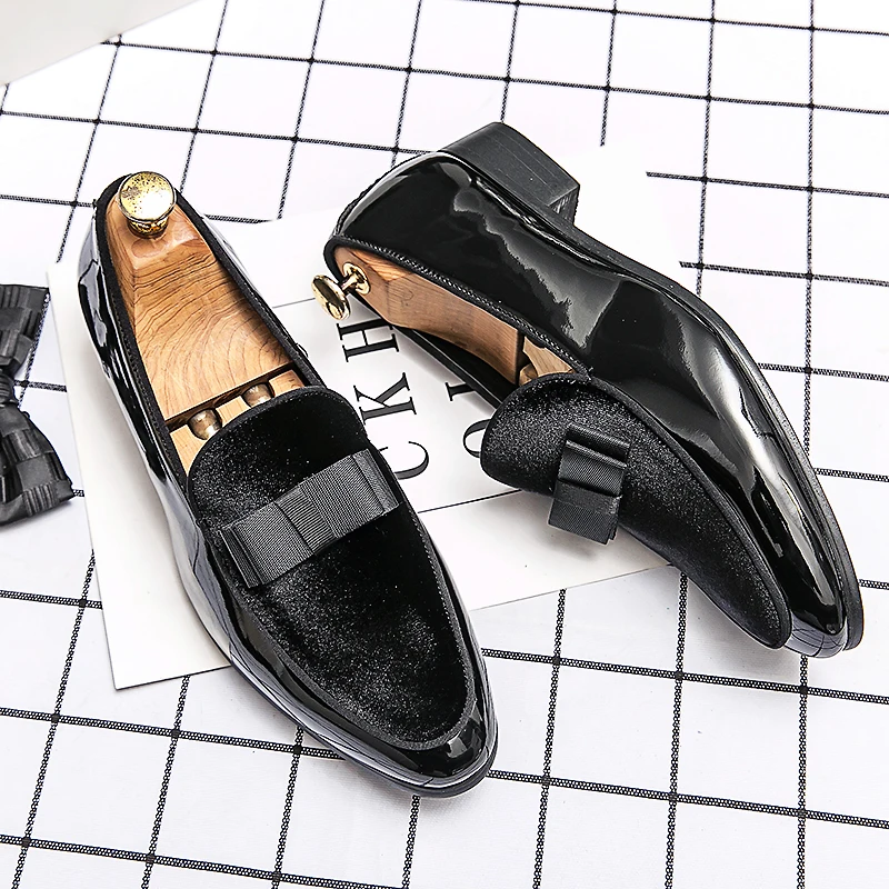 

Spring and Autumn Loafers Men Slip-on Dress Shoes Wedding Shoes Fashion Thick-soled Moccasin Comfortable Soft-soled Casual Shoes