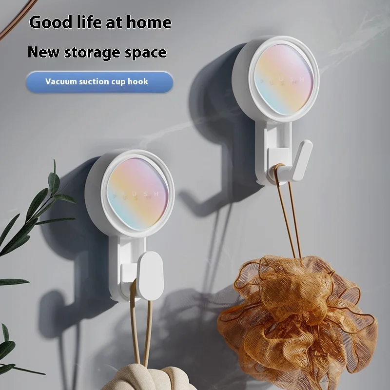 

Strong Suction Cup Hooks Heavy Duty,No Drill Wall Hooks for Kitchen,Bathroom,Shower,Tile Adhesive Hooks Hold 5kg,No Nail Damage