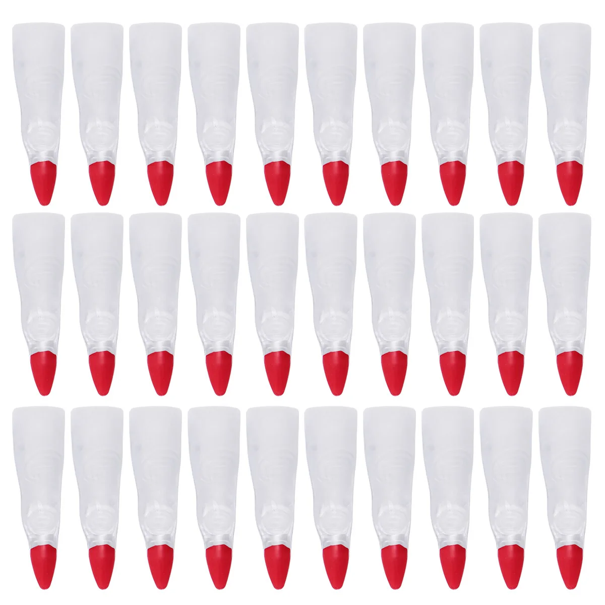 30Pcs Fake Fingers Nail Scary Vivid Luminous Halloween Props Zombie Nails Cover for Costume Party Fake Fingers Nail