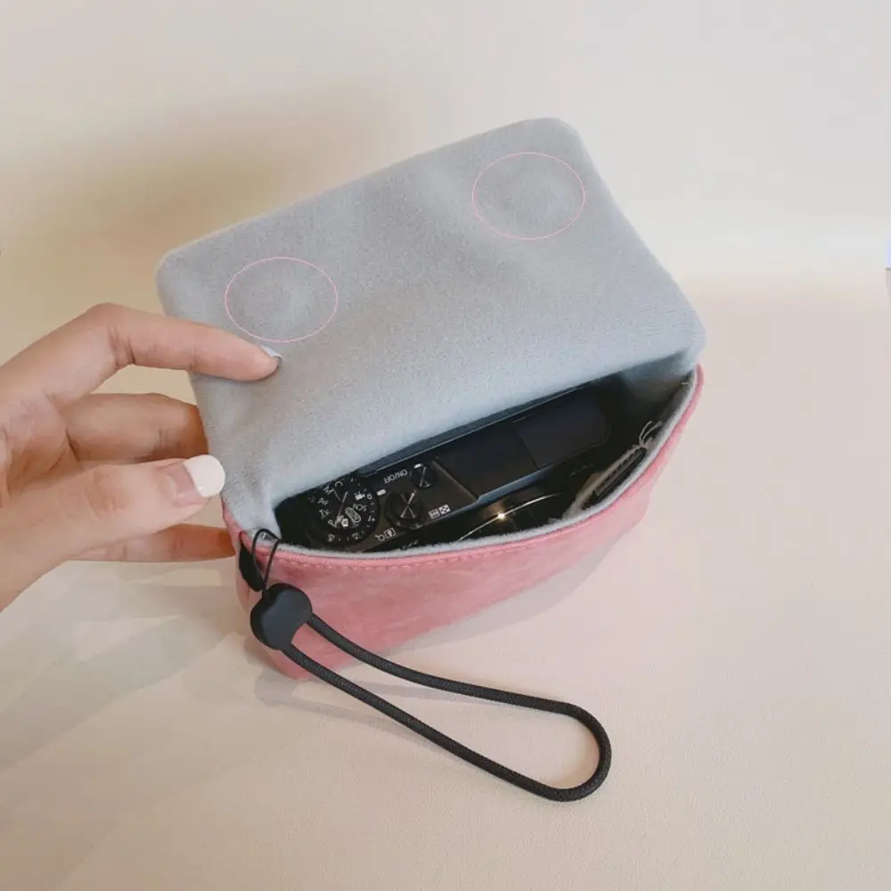 Adecuado para Canon G7x tres Sony Zv1f Ricoh Grccd máquina de tarjetas pequeña portátil Zv1 cámara Digital bolsa de cosméticos de cuero