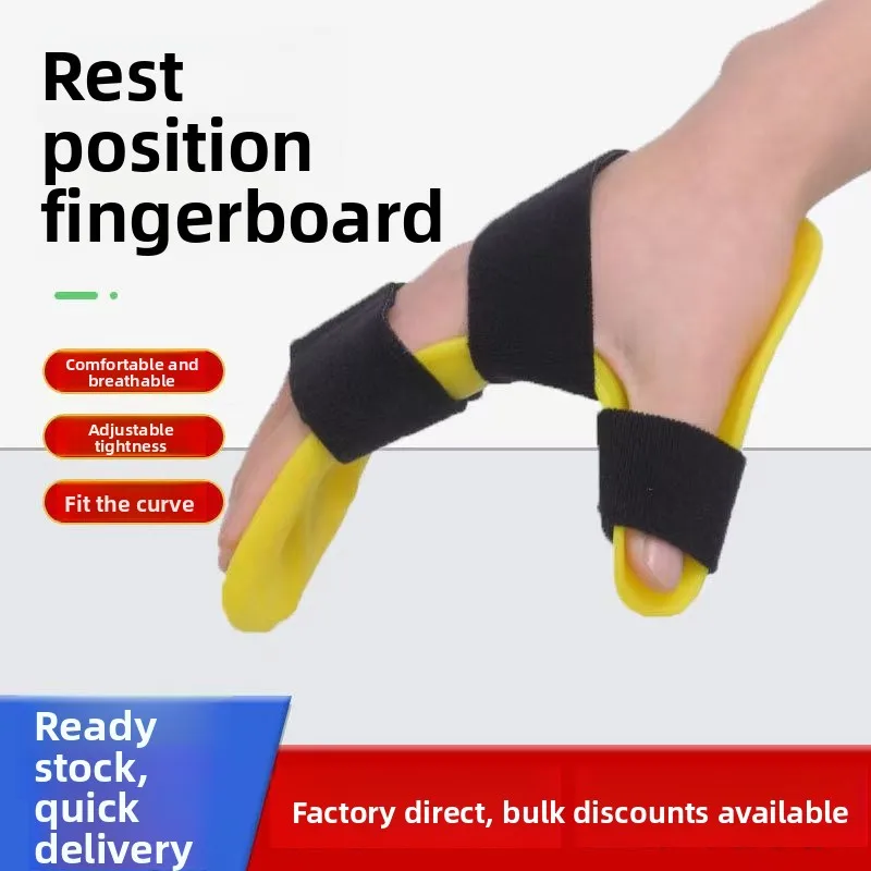 Resting Position Finger Splint - Straightener Brace for Stroke Hemiplegia Spasm Relief, Wearable During Sleep for Rehabilitation