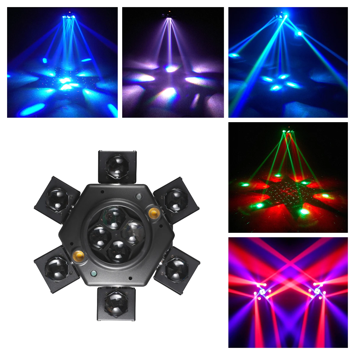 Fireions Six-armed King Kong III 150W Stage Light Multicolor Beam Moving Head Light DMX512 House Party Disco Bar DJ