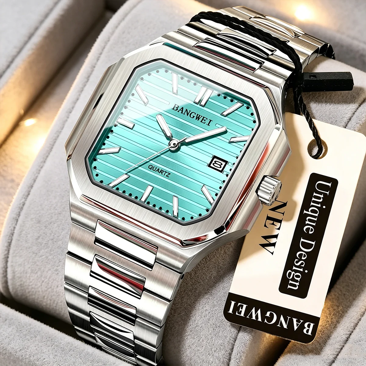 

BANGWEI New Fashion Watches For Men Luxury Quartz Wristwatches Luminous Waterproof Steel Strap Mens Watch Gifts Reloj Hombre