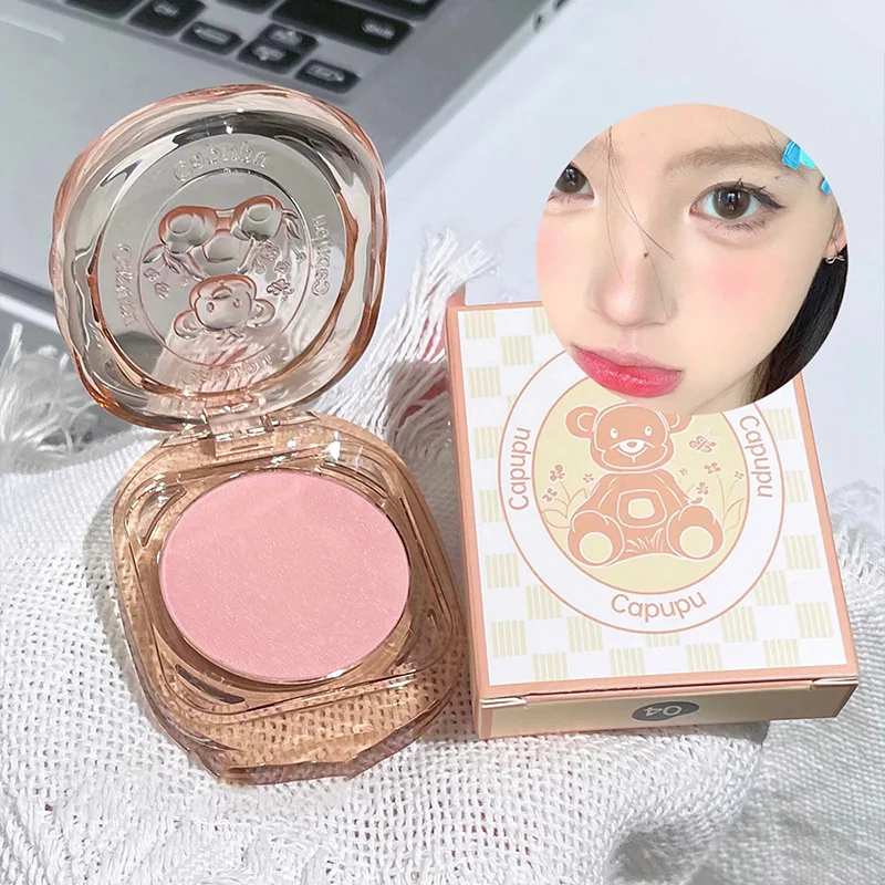 Bear Blush Matte Mist Face Non-Fly Powder White Brightening Blush Trim Solid Base Blush Tray