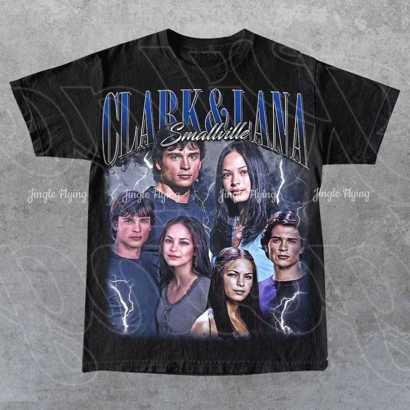 Presente vintage limitado Clark Lana Smallville para mulher e homem camiseta unissex