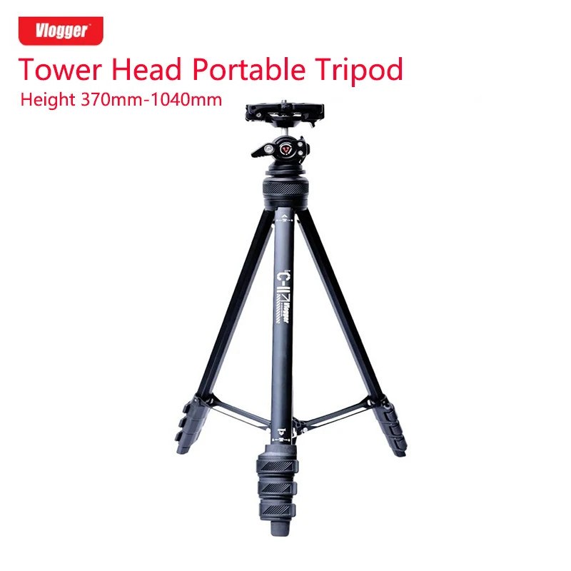 

Vlogger Universal Tripod Stand Aluminum Alloy Travel Telescopic Tripod Adjustable Height with Ball head for Cameras Phones