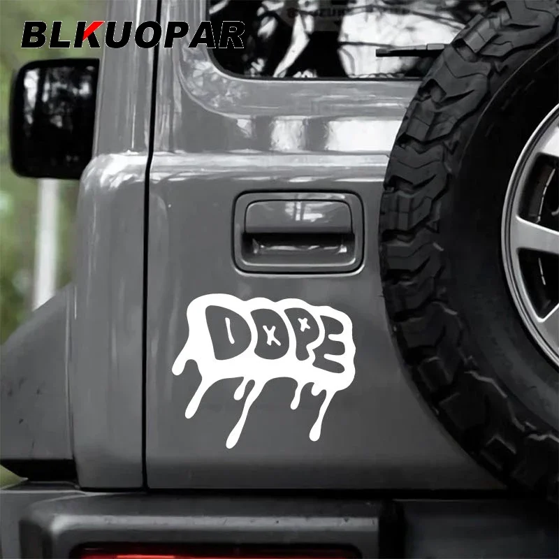 BLKUOPAR Dope texto palabra Logo pegatinas de coche personalidad oclusión Scratch calcomanía aire acondicionado ventanas JDM decoración de caravana
