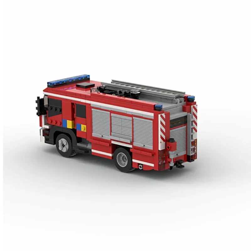 Moc bloques de construcción coche serie camión de bomberos belga modelo de motor tecnología ladrillo Vehículo de marca juguete DIY para regalos