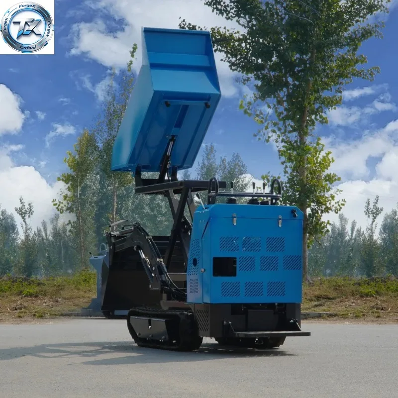 

【Multi-functional】Crawler Dumper 800kg 500kg Manual Tracked Dumper Small Dumper Agricultural Self Loading Hydraulic Truck custom