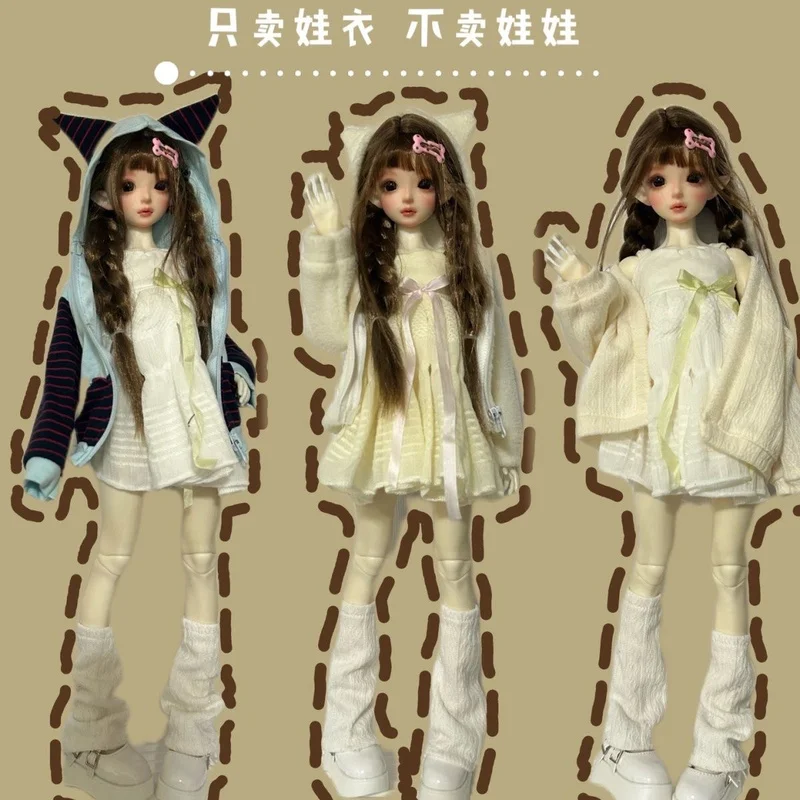 

Bjd 1/4 Doll Clothing Set 1/4 Scale Humanoid Doll Dress, Coat, Cardigan & Top For 45cm Dolls Girl Dress Up Makeup Diy Toys