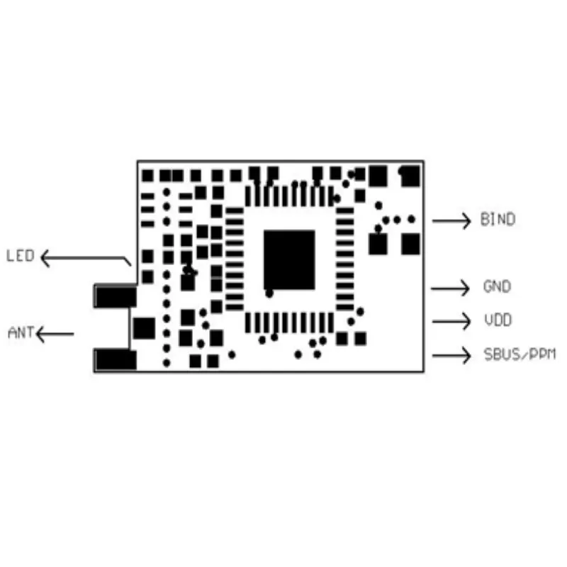 DSM2 DSMX Mini Receiver Spektrum 8CH 2.4G MKron S801S for RC Racing Drone SBus PPM Output for Small Quadcopter Airplane 10x15mm