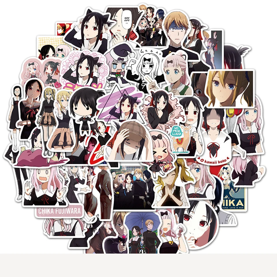 50pcs KAGUYA-SAMA: LOVE IS WAR Graffiti Sticker Luggage Phone case Decoration Waterproof Stickers Supplies