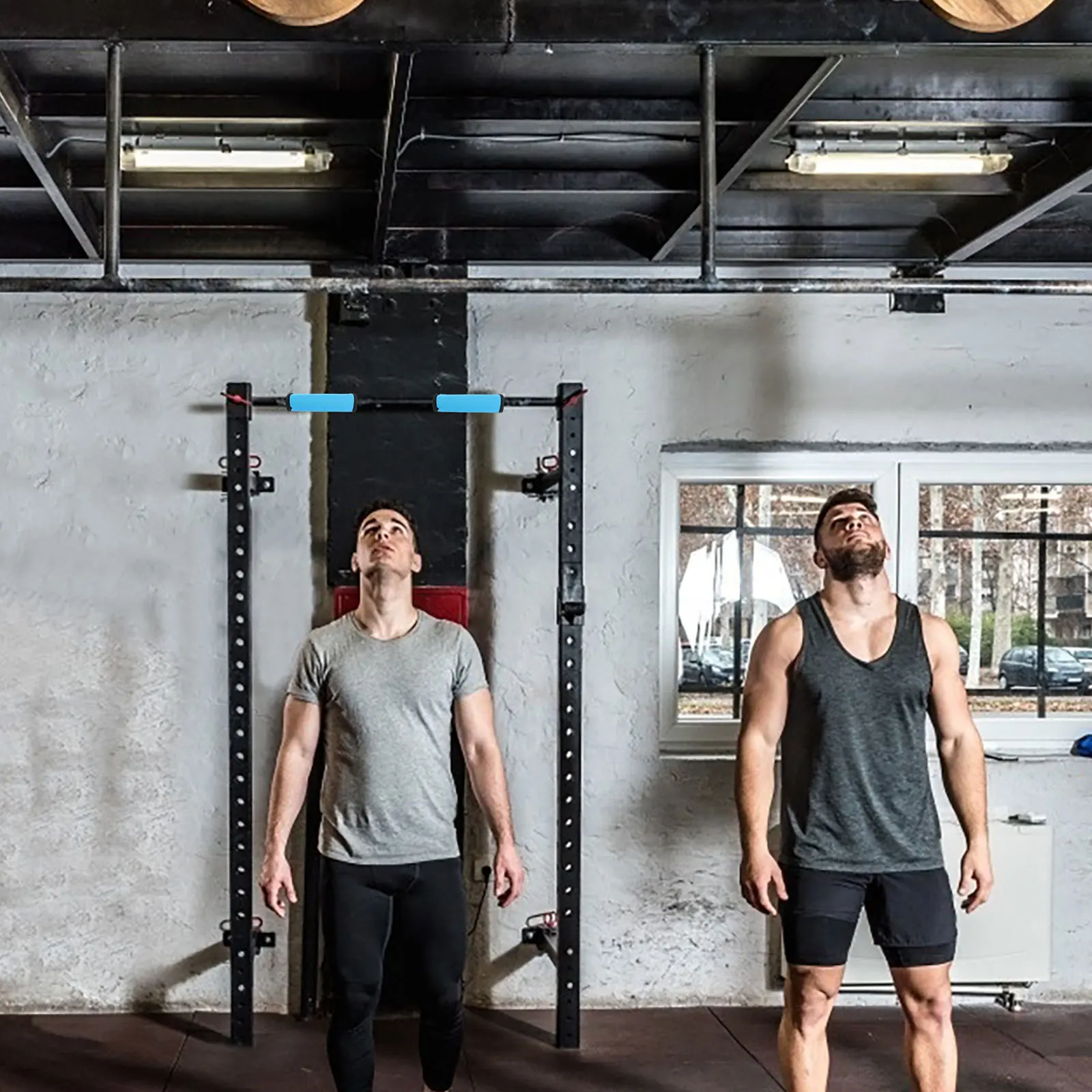 

2pcs Anti-Slip Pull-Up Bar Cover Detachable Polyester Pad For Gym Barbell Dumbbell Horizontal Bars Grip Protection Sleeve