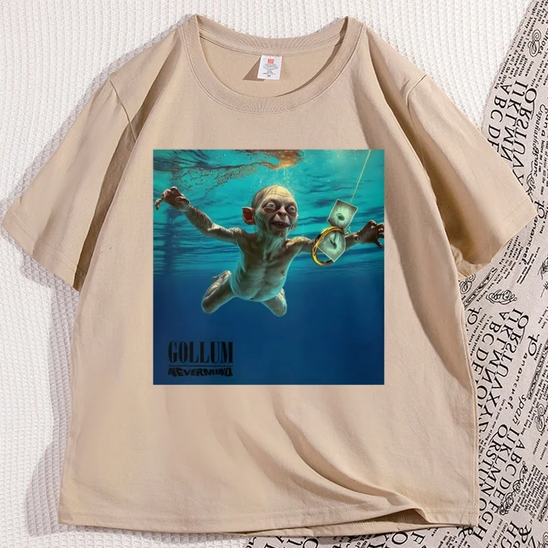Gollum Cotton Short Sleeve T-Shirt Casual Short Sleeve Round Neck Tshirt Comfortable High Quality Cool T Shirt Men's Clothing