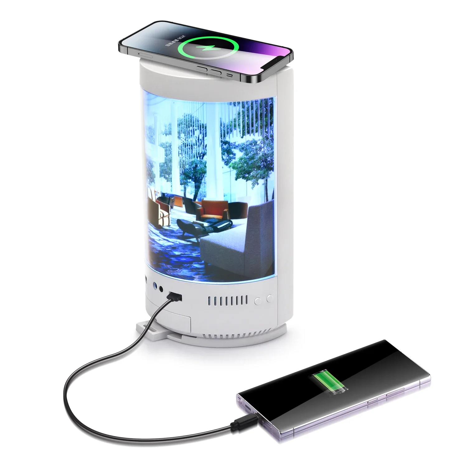 2024 new arrivals trending electronics products phone charging table advertising restaurant menu power bank