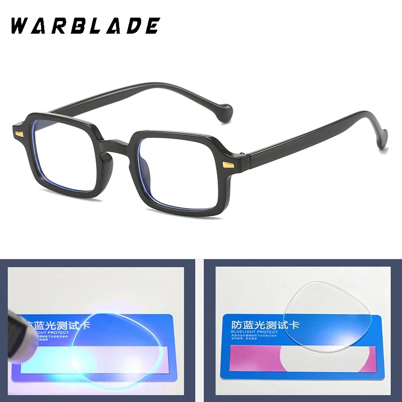 New Retro Rivets Square Glasses Women Anti Blue Light Transparent Eyewear Brand Designer Vintage Eyeglasses Optical Frame Oculos