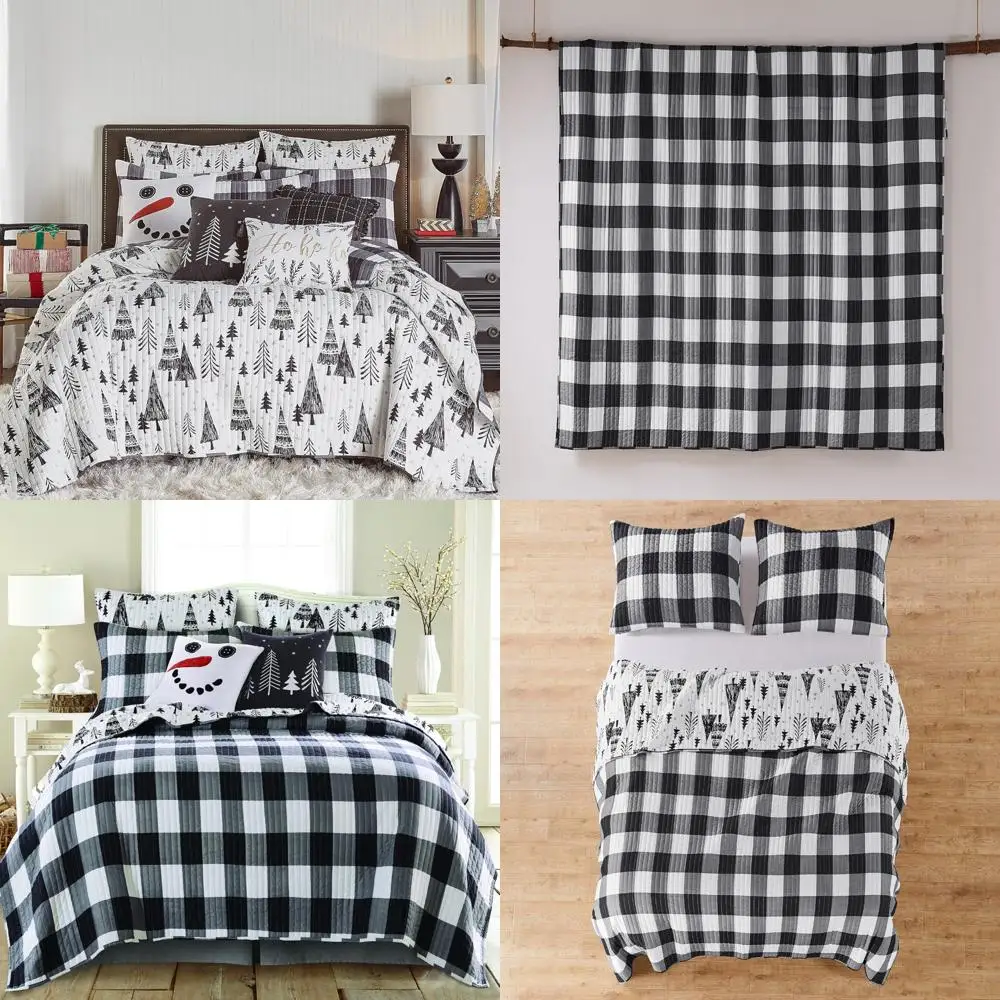 

Levtex Merry and Bright Northern Star Quilt Set - King/California King Size (106x92 inches) with Two Standard King Pillow Shams