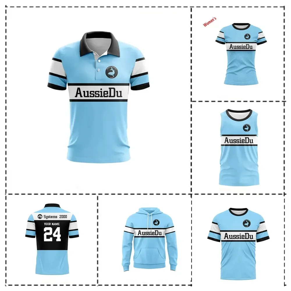 

Customization 1988 Cronulla Sharks Retro Rugby Jersey Kids - Women's - Men's Size: S-5XL（Print Custom Name Number）