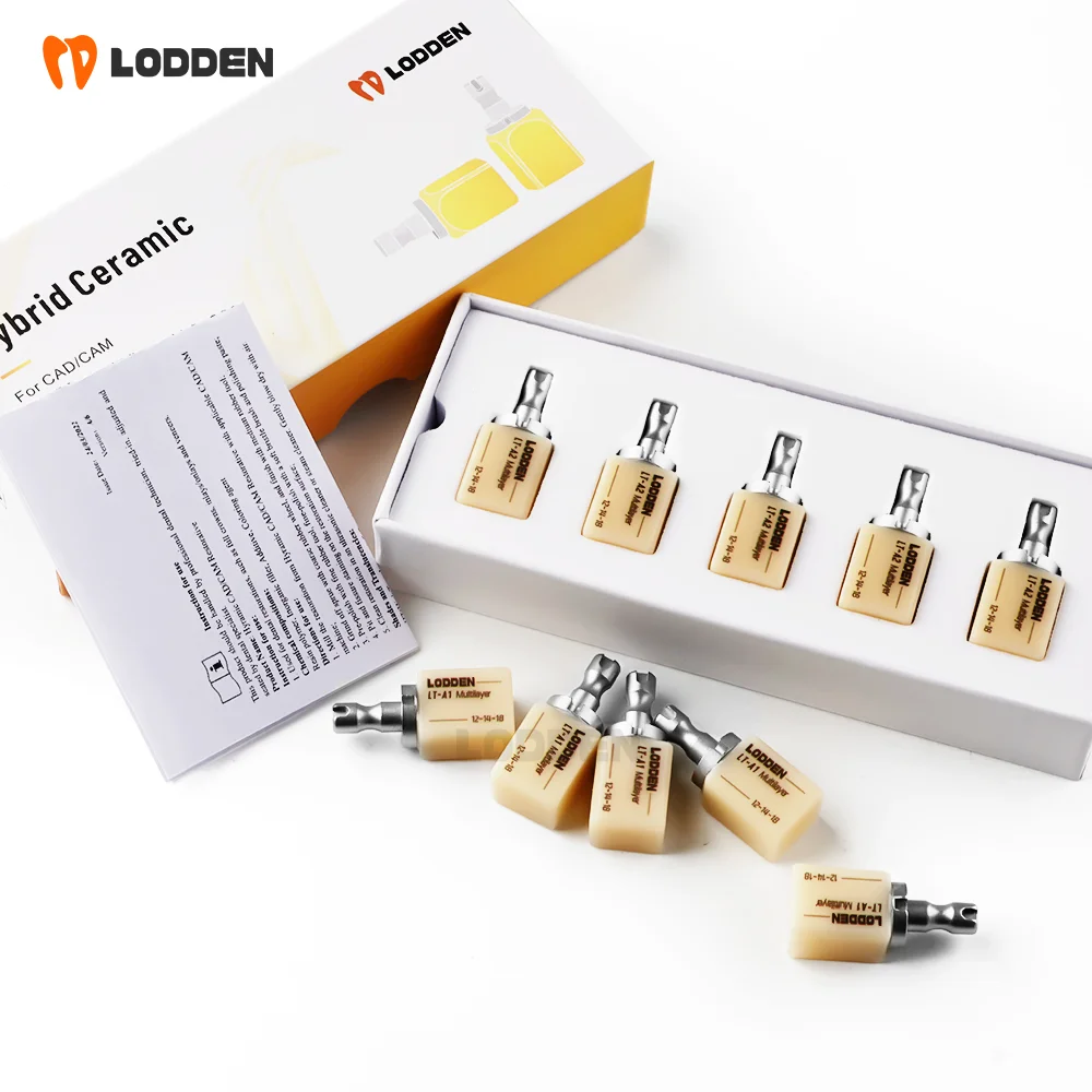 Picture 4: LODDEN Hybrid Ceramic Multilayer Block LT A1/A2/A3/B2 for CAD CAM Open System Hybrid Ceramic Cube Dental Lab Material