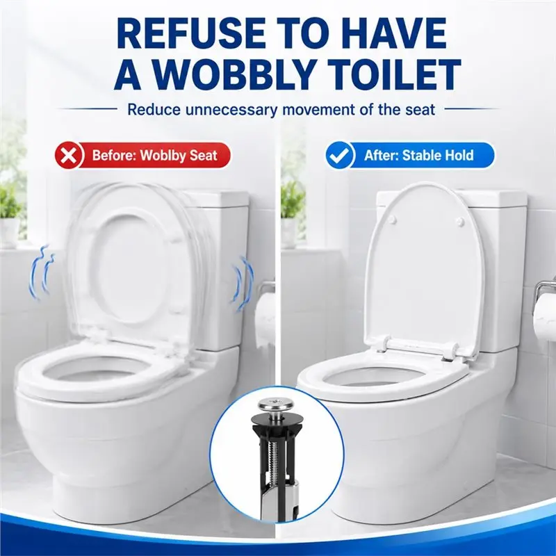 Toilet Seat Fastener Bolt Kit Including Screw Replacement Extra Long Downlock Nut Washers Gaskets For Toilet Seat Bolt